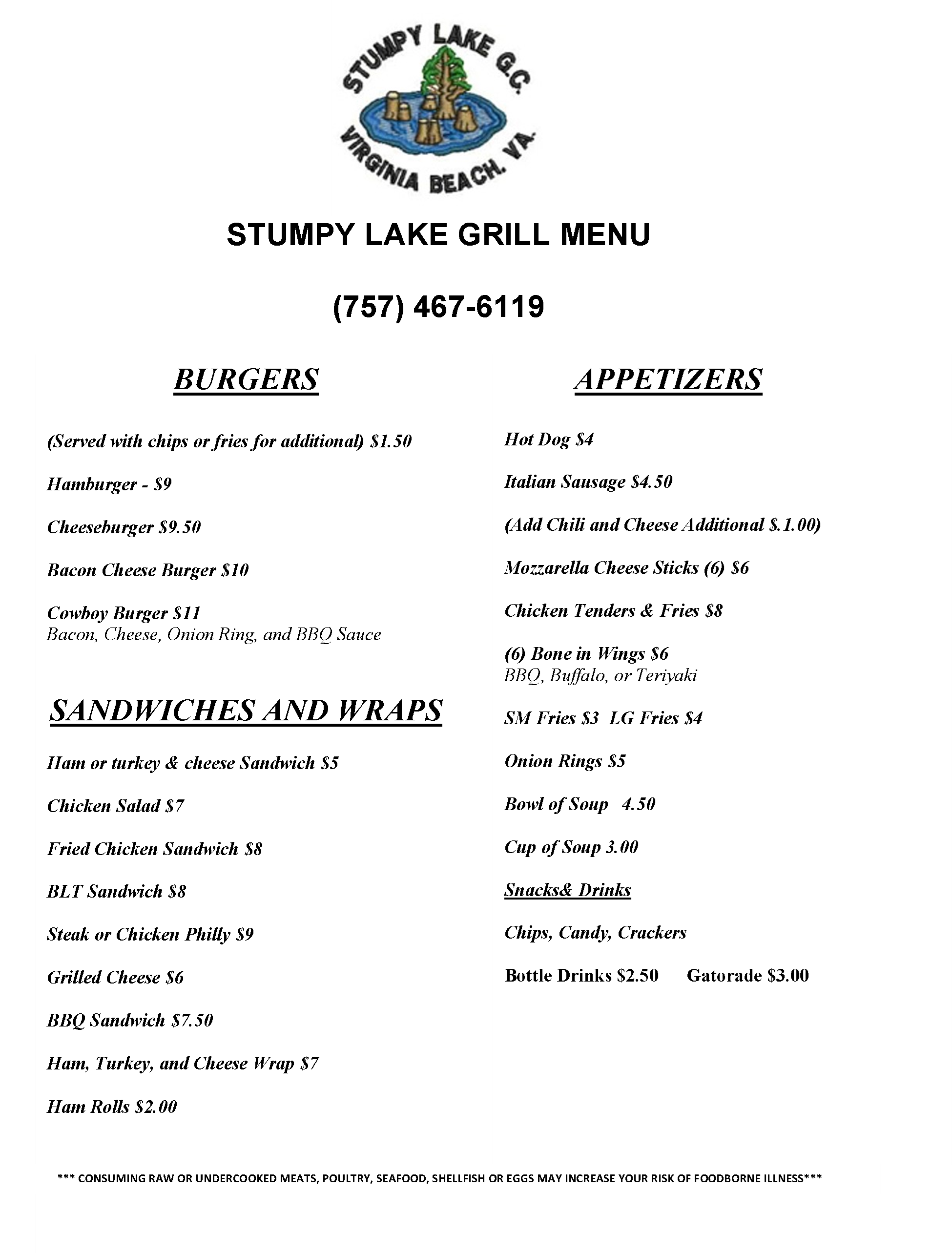 Bar & Grill Stumpy Lake Golf Course